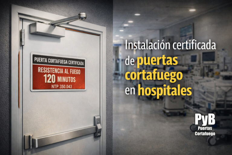 Puertas cortafuego en hospitales