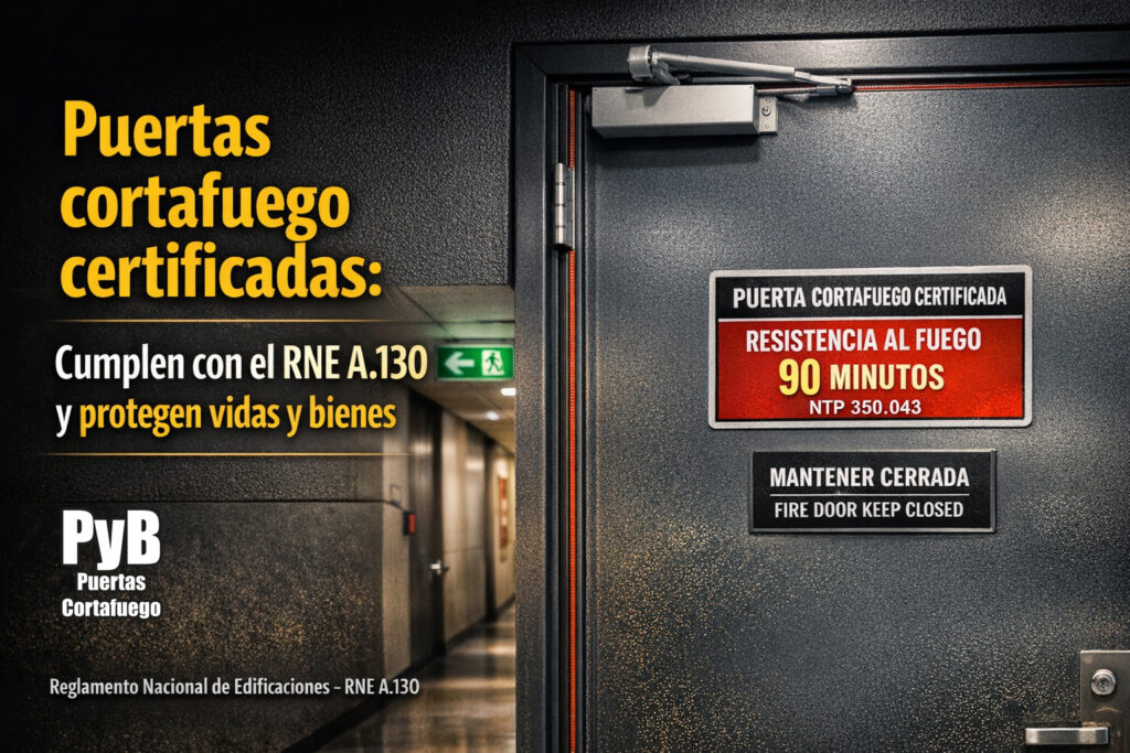Puertas cortafuego certificadas